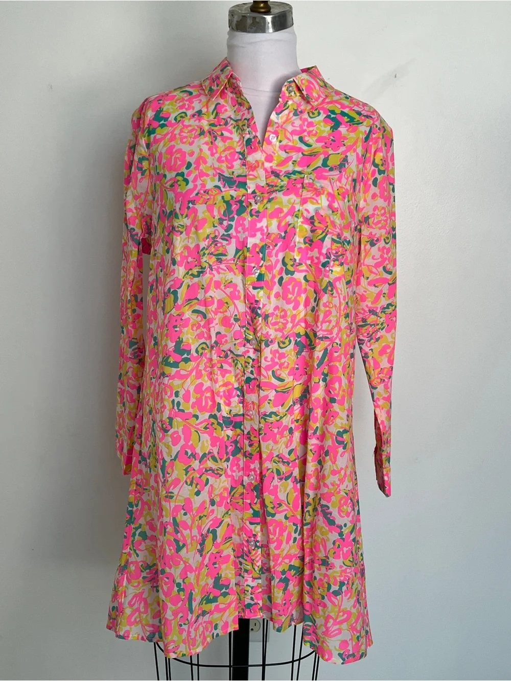 NWT! Mudpie Collins Neon‎ Floral Print Cover Up Size Small